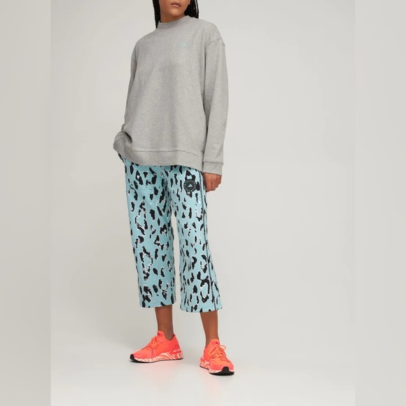 Stella McCartney Pants - Stella McCartney mint green and black Cropped Pants